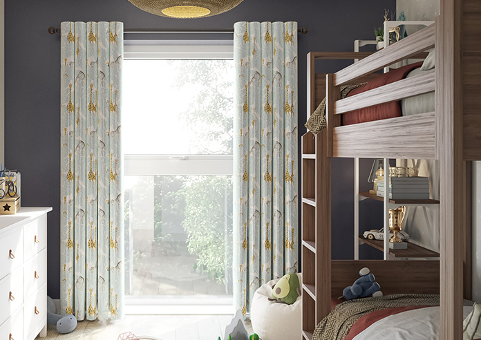 Wild Thing, Powder Blue - Made to Measure Curtains - Image 3